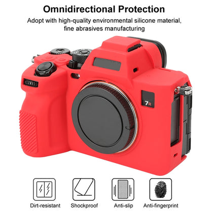 For Sony ILCE-7RM5 / Alpha 7R V Soft Silicone Protective Case (Red) - Protective Case by buy2fix | Online Shopping UK | buy2fix