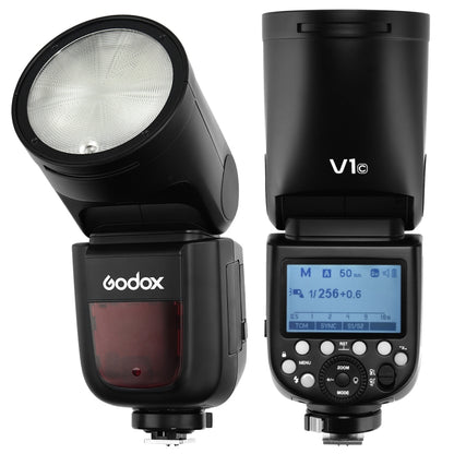 Godox V1C Round Head TTL Flash Speedlite for Canon (Black) - Shoe Mount Flashes by Godox | Online Shopping UK | buy2fix