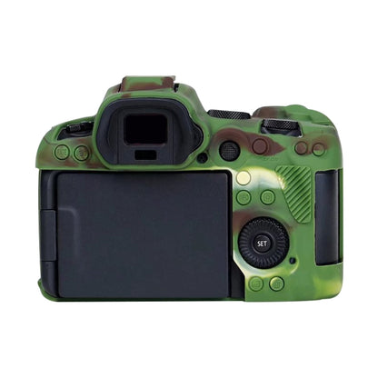 For Canon EOS R6 Litchi Texure Soft Silicone Case(Camouflage) - Camera Accessories by buy2fix | Online Shopping UK | buy2fix
