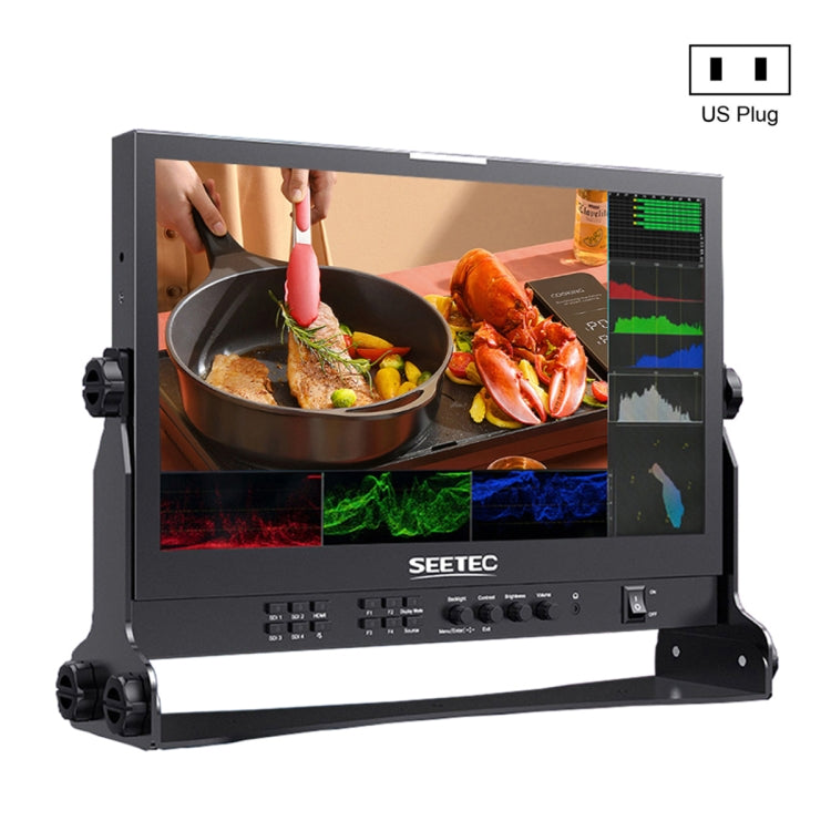 SEETEC ATEM156S 15.6 inch 3G-SDI HDMI Full HD 1920x1080P Multi-camera Broadcast Monitor(US Plug) - Camera Accessories by SEETEC | Online Shopping UK | buy2fix