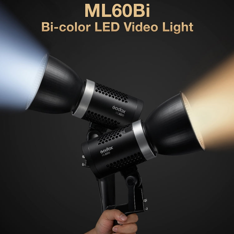 Godox ML60BI 60W LED Light 2800-6500K Brightness Adjustment Video Studio Flash Light(EU Plug) - Camera Accessories by Godox | Online Shopping UK | buy2fix