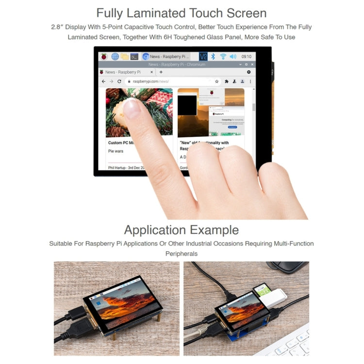 Waveshare 2.8 inch Touch Screen Expansion Fully Laminated Display For Raspberry Pi CM4 - Modules Expansions Accessories by WAVESHARE | Online Shopping UK | buy2fix