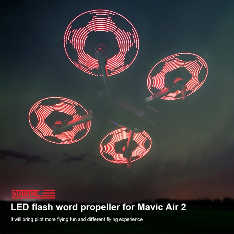 STARTRC 1 Pair Foldable Color LED DIY Flash Editable Word Lamp Propellers for DJI Mavic Air 2 - DJI & GoPro Accessories by STARTRC | Online Shopping UK | buy2fix