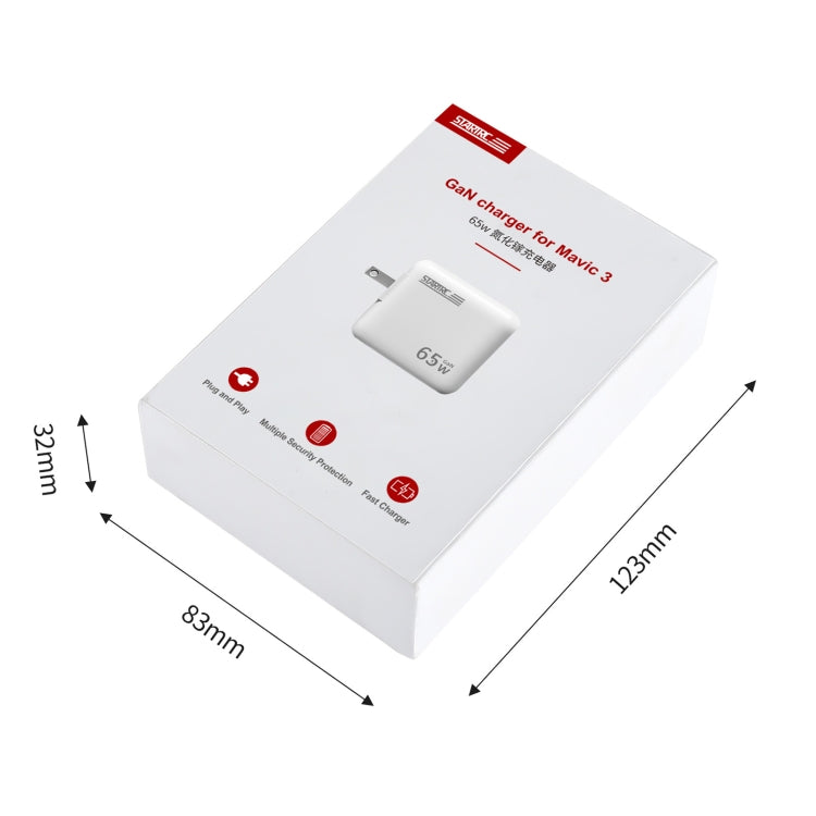 STARTRC GaN 65W Constant Voltage Smart QC 3.0 Fast Charger for DJI Mavic 3(US Plug) - DJI & GoPro Accessories by buy2fix | Online Shopping UK | buy2fix