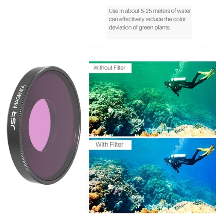 JSR Diving Color Lens Filter For DJI Osmo Action 3 / GoPro Hero11 Black / HERO10 Black / HERO9 Black(Red) - DJI & GoPro Accessories by JSR | Online Shopping UK | buy2fix