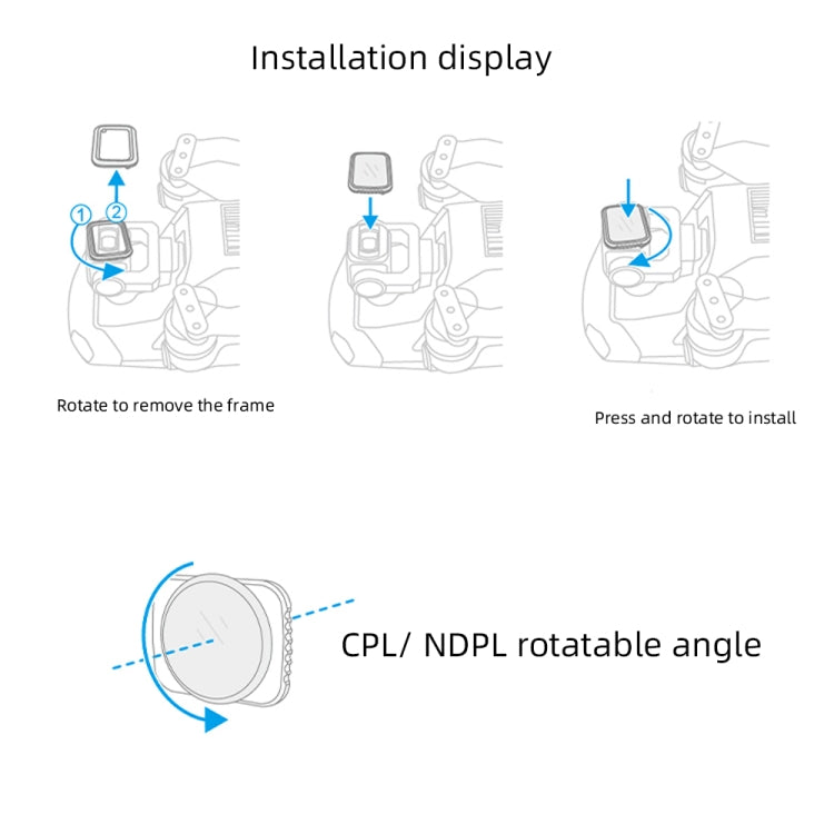 JSR Drone STAR Effect Lens Filter for DJI MAVIC Air 2 - DJI & GoPro Accessories by JSR | Online Shopping UK | buy2fix