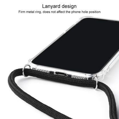 For iPhone XR Four-Corner Anti-Fall Transparent TPU Mobile Phone Case With Lanyard(Beige) - Apple Accessories by buy2fix | Online Shopping UK | buy2fix