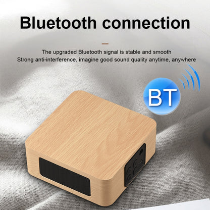 Q1A Bluetooth 4.2 Mini Wooden Double Horns Bluetooth Speaker(Walnut Texture) - Mini Speaker by buy2fix | Online Shopping UK | buy2fix