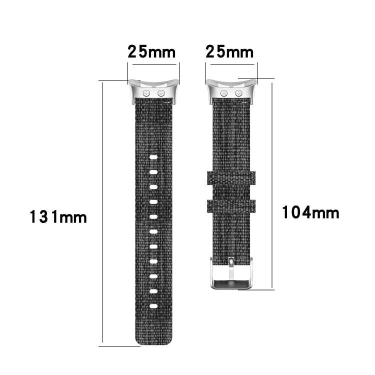 For Garmin Forerunner 45 / 45S / Swim 2 Universal Nylon Canvas Watch Band(Pink) - Smart Wear by buy2fix | Online Shopping UK | buy2fix