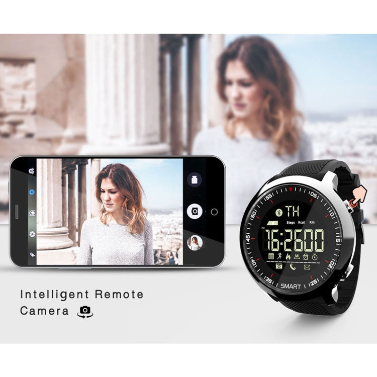 Lokmat MK18 1.1 inch Circle Screen IP68 Waterproof Smart Watch, Support Information Reminder / Remote Camera / Walking Motion Monitor(Silver) - Smart Watches by Lokmat | Online Shopping UK | buy2fix