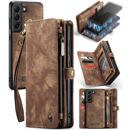 For Samsung Galaxy S21 5G CaseMe-008 Detachable Multifunctional Flip Leather Phone Case(Brown) - Galaxy S21 5G Cases by CaseMe | Online Shopping UK | buy2fix