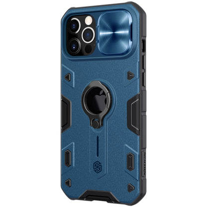 For iPhone 12 Pro Max NILLKIN Shockproof CamShield Armor Protective Case with Invisible Ring Holder(Blue) - iPhone 12 / 12 Pro Cases by NILLKIN | Online Shopping UK | buy2fix