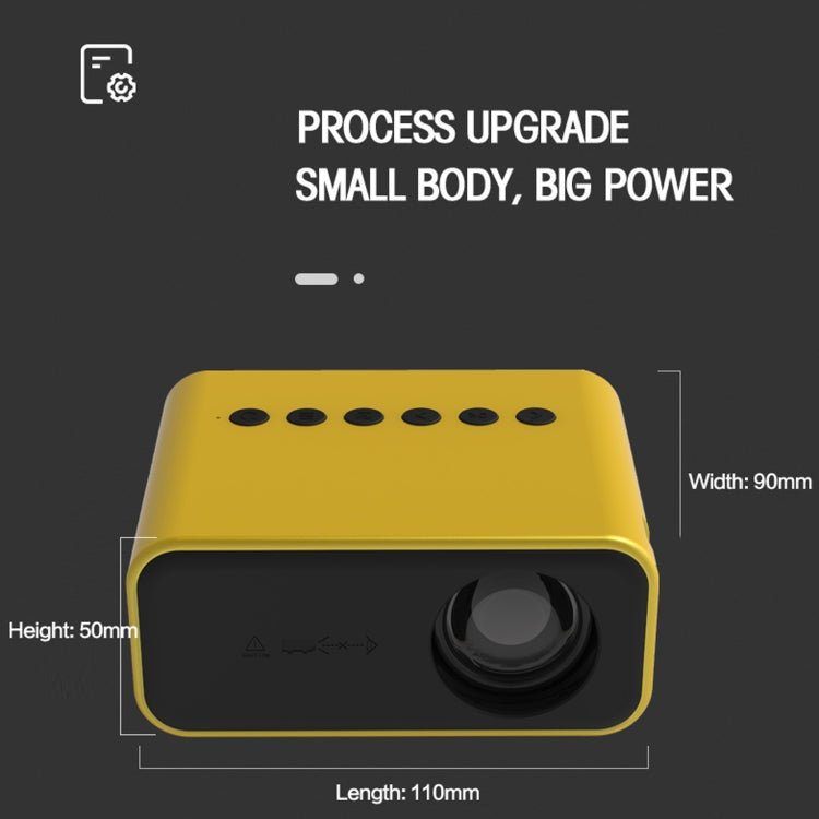T500 1920x1080P 80 Lumens Portable Mini Home Theater LED HD Digital Projector With Remote Control & Adaptor(Black) - Consumer Electronics by buy2fix | Online Shopping UK | buy2fix