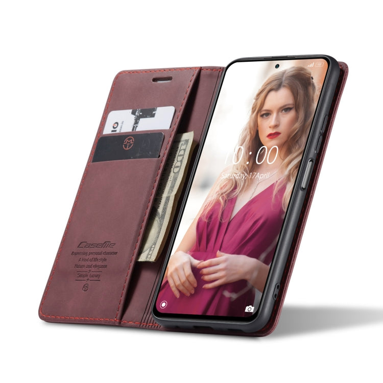 For Xiaomi Redmi Note 10 Pro 4G / Note 10 Pro Max CaseMe 013 Multifunctional Horizontal Flip Leather Case with Holder & Card Slot & Wallet(Wine Red) - Xiaomi Cases by CaseMe | Online Shopping UK | buy2fix