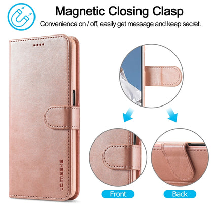 For OPPO A55 5G / A54 4G LC.IMEEKE Calf Texture Horizontal Flip Leather Case, with Holder & Card Slots & Wallet(Rose Gold) - OPPO Cases by LC.IMEEKE | Online Shopping UK | buy2fix