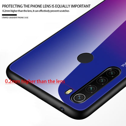 For Xiaomi Redmi Note 8 Gradient Color Glass Case(Light Purple) - Xiaomi Accessories by buy2fix | Online Shopping UK | buy2fix