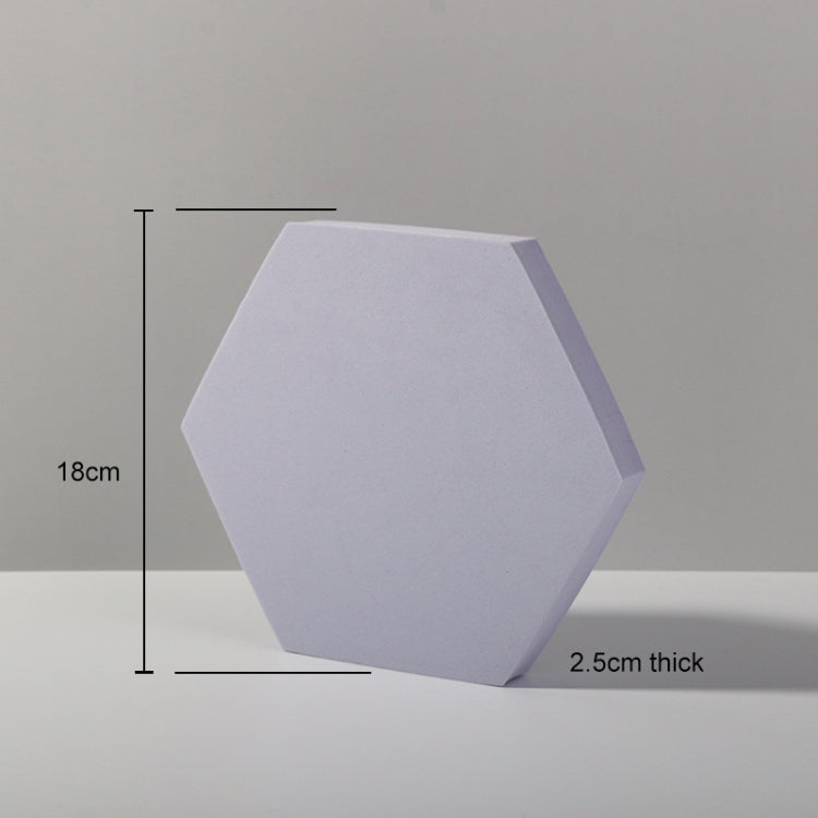 18 x 2cm Hexagon Geometric Cube Solid Color Photography Photo Background Table Shooting Foam Props (Purple) - Camera Accessories by buy2fix | Online Shopping UK | buy2fix