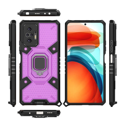 For Xiaomi Redmi Note 10 Pro Space PC+TPU Ring Holder Protective Case(Purple) - Note 10 Pro Cases by buy2fix | Online Shopping UK | buy2fix