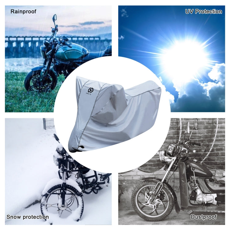WUPP CS-1410B1 Motorcycle Thickened Oxford Cloth All-inclusive Waterproof Sun-proof Protective Cover, Size:S(Silver) - In Car by WUPP | Online Shopping UK | buy2fix