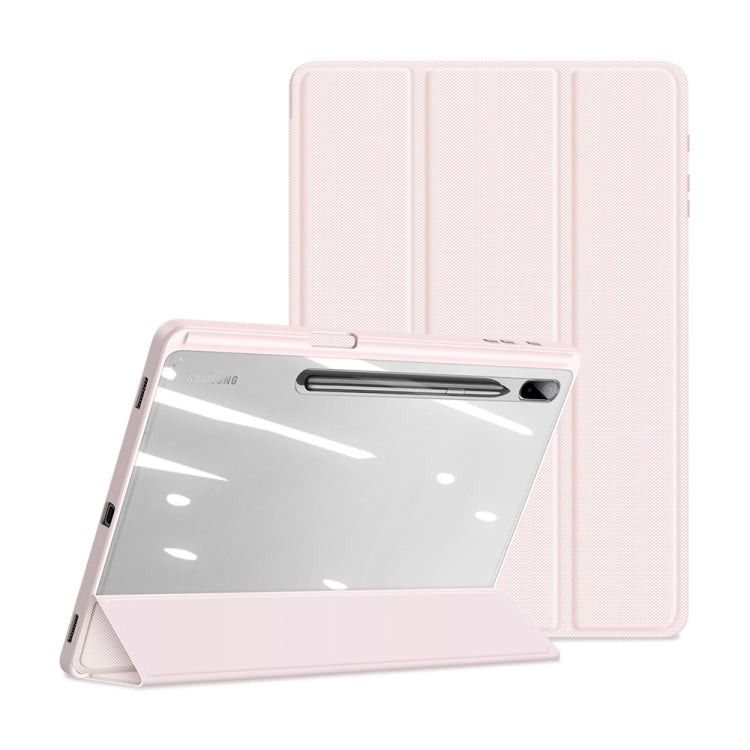 For Samsung Galaxy Tab S8+ / Tab S8 Plus /  Tab S7 FE / Tab S7+ DUX DUCIS TOBY Series Antiskid PU Leather + PC + TPU Horizontal Flip Case with Holder & Pen Slot & Sleep / Wake-up Function(Pink) - Galaxy Tab S8+ Cases by DUX DUCIS | Online Shopping UK | buy2fix