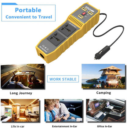 12V to 220V 300W Car Power Inverter with Three USB - In Car by buy2fix | Online Shopping UK | buy2fix