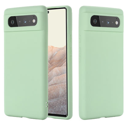 For Google Pixel 6 Pure Color Liquid Silicone Shockproof Full Coverage Case(Green) - Google Cases by buy2fix | Online Shopping UK | buy2fix