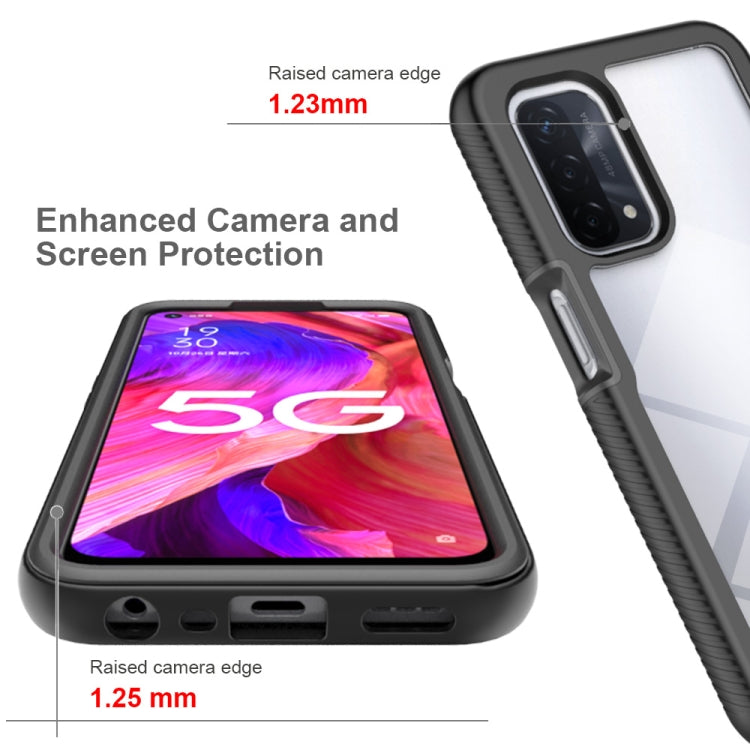 For OPPO A54 5G / A74 5G Starry Sky Solid Color Series Shockproof PC + TPU Case(Black) - OPPO & vivo Accessories by buy2fix | Online Shopping UK | buy2fix