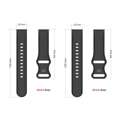 20mm For Amazfit GTS 2e Butterfly Buckle Silicone Watch Band(White) - Watch Bands by buy2fix | Online Shopping UK | buy2fix