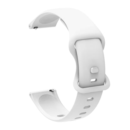 22mm For Amazfit GTS 2e Butterfly Buckle Silicone Watch Band(White) - Watch Bands by buy2fix | Online Shopping UK | buy2fix