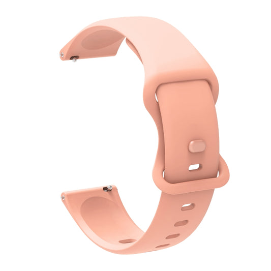 22mm For Amazfit GTS 2e Butterfly Buckle Silicone Watch Band(Pink) - Watch Bands by buy2fix | Online Shopping UK | buy2fix