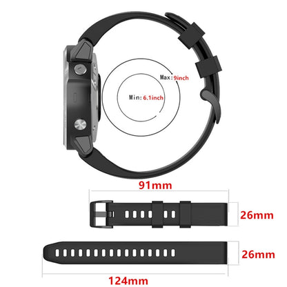 For Garmin Fenix 6 22mm Smart Watch Quick Release Silicon Watch Band(Coral Red) - Watch Bands by buy2fix | Online Shopping UK | buy2fix