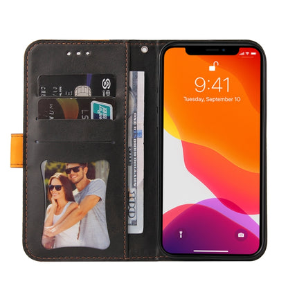 For iPhone 13 mini Business Stitching-Color Horizontal Flip PU Leather Case with Holder & Card Slots & Photo Frame (Orange) - iPhone 13 mini Cases by buy2fix | Online Shopping UK | buy2fix