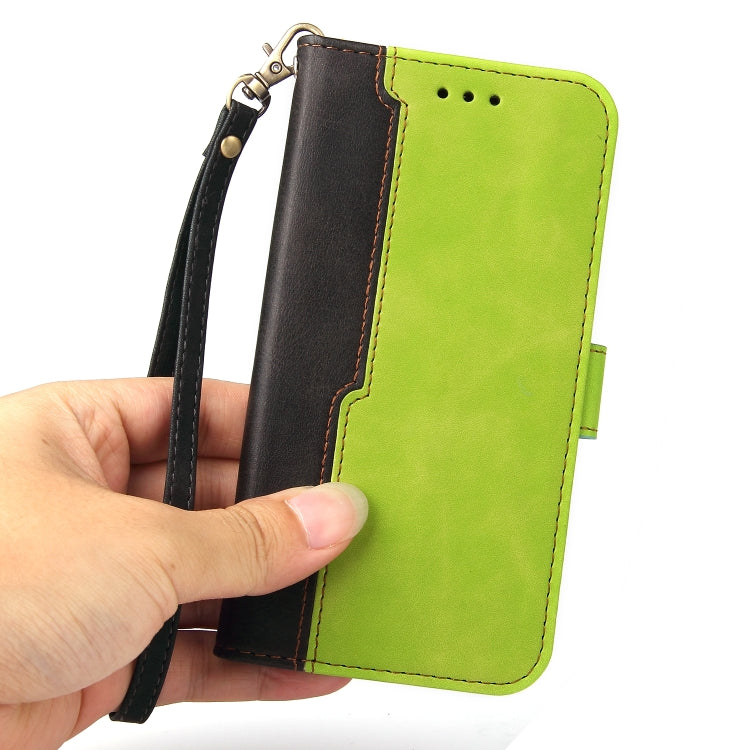 For iPhone 13 Pro Business Stitching-Color Horizontal Flip PU Leather Case with Holder & Card Slots & Photo Frame  (Green) - iPhone 13 Pro Cases by buy2fix | Online Shopping UK | buy2fix