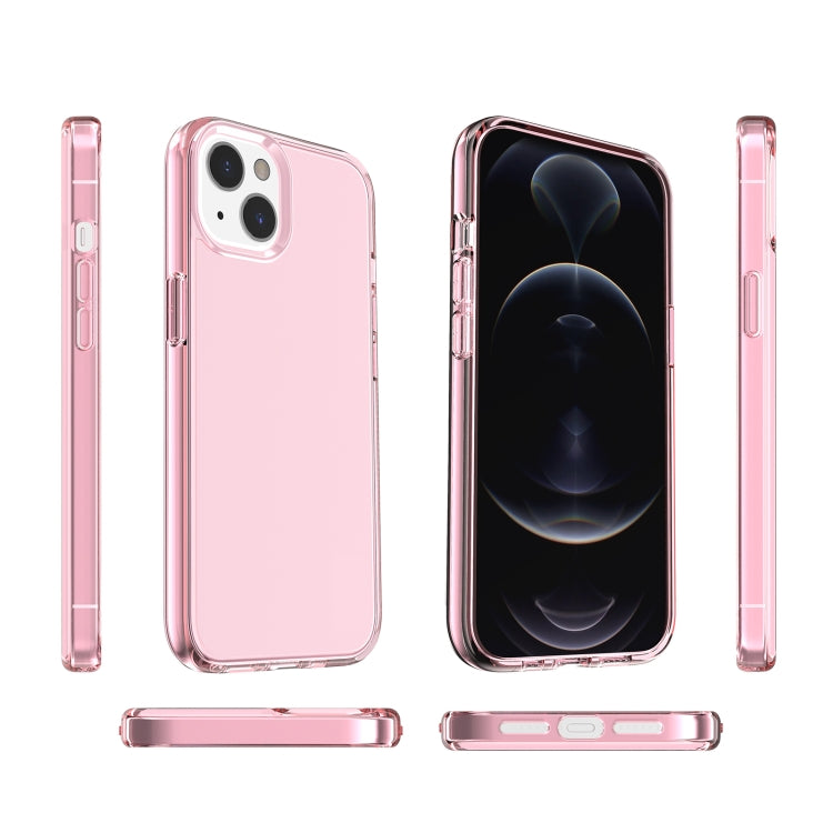 For iPhone 13 Shockproof Terminator Style Transparent Protective Case(Pink) - iPhone 13 Cases by buy2fix | Online Shopping UK | buy2fix