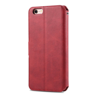 For iPhone 6 Plus / 6s Plus AZNS Calf Texture Magnetic Horizontal Flip PU Leather Case with Holder & Card Slots & Photo Frame(Red) - More iPhone Cases by AZNS | Online Shopping UK | buy2fix