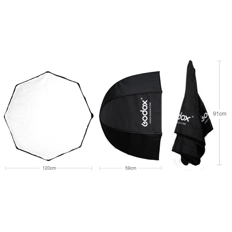 Godox Photo Studio Portable Octagon Speedlite Umbrella Softbox Reflector, Size:120cm - Camera Accessories by Godox | Online Shopping UK | buy2fix