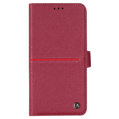 For iPhone XR GEBEI Top-grain Leather Horizontal Flip Protective Case with Holder & Card Slots & Wallet & Photo Frame(Red Wine) - More iPhone Cases by GEBEI | Online Shopping UK | buy2fix