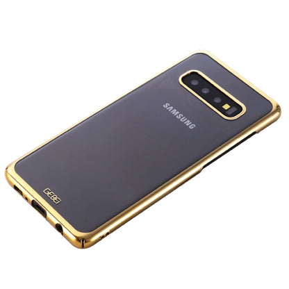 For Galaxy S10 GEBEI Shockproof  Plating PC Protective Case(Gold) - Galaxy Phone Cases by GEBEI | Online Shopping UK | buy2fix