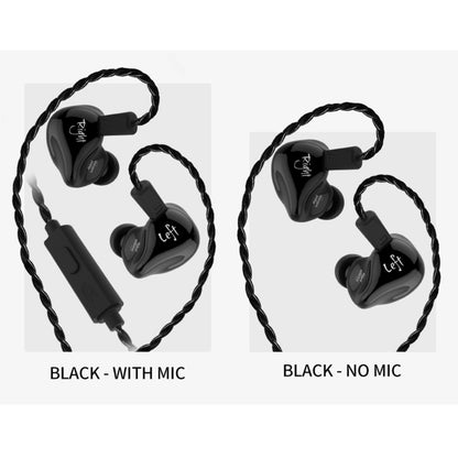 KZ ZS4 Ring Iron Hybrid Drive In-ear Wired Earphone, Mic Version(Black) - In Ear Wired Earphone by KZ | Online Shopping UK | buy2fix