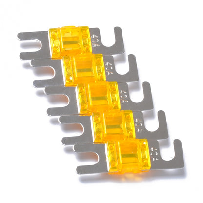 A0302 Dark Orange 5 PCS Car Audio AFS Mini ANL 30A Fuse Nicked Plated - In Car by buy2fix | Online Shopping UK | buy2fix