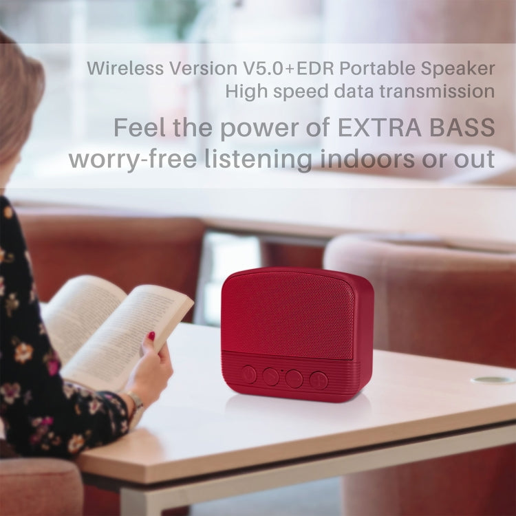 New Rixing NR-101 Mini TWS Bluetooth Speaker(Red) - Mini Speaker by New Rixing | Online Shopping UK | buy2fix