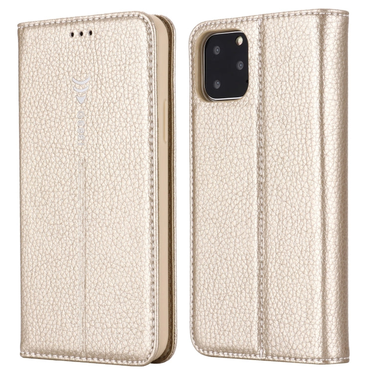 For iPhone 11 Pro GEBEI PU+TPU Horizontal Flip Protective Case with Holder & Card Slots(Gold) - iPhone 11 Pro Cases by GEBEI | Online Shopping UK | buy2fix