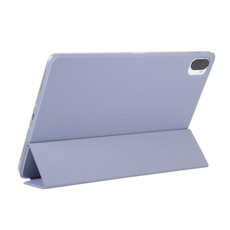 For Xiaomi Pad 5 / Pad 5 Pro Solid Color Magnetic Buckle Horizontal Flip Leather Case with Holder(Dark Blue) - Xiaomi Accessories by buy2fix | Online Shopping UK | buy2fix