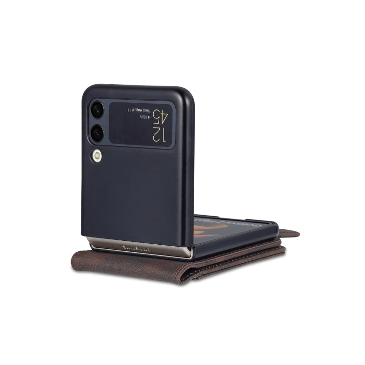 For Samsung Galaxy Z Flip3 5G AZNS Dream II Skin Feel PU+TPU Horizontal Flip PU Phone Case(Coffee) - Samsung Accessories by GKK | Online Shopping UK | buy2fix