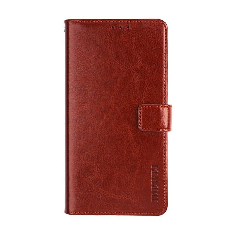 For Nokia C30 idewei Crazy Horse Texture Leather Phone Case with Holder & Card Slots & Wallet(Brown) - Nokia Cases by idewei | Online Shopping UK | buy2fix