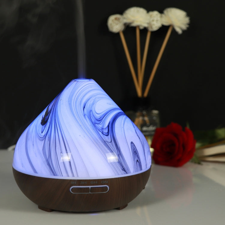 400ml Volcano Shape Humidifier Glass Aromatherapy Machine Automatic Alcohol Sprayer, Plug Specification:UK Plug(Coffee) - Home & Garden by buy2fix | Online Shopping UK | buy2fix