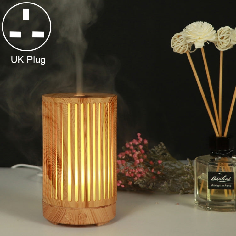 200ml Hollow-out Forest Pattern Wooden Essential Oil Aromatherapy Machine Ultrasonic Humidifier Automatic Alcohol Sprayer, Plug Specification:UK Plug(Light Brown-2) - Home & Garden by buy2fix | Online Shopping UK | buy2fix