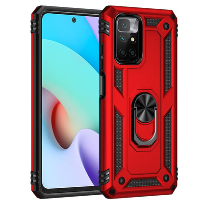 For Xiaomi Redmi 10 Shockproof TPU + PC Phone Case with 360 Degree Rotating Holder(Red) - Xiaomi Cases by buy2fix | Online Shopping UK | buy2fix