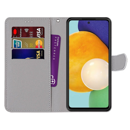 For Samsung Galaxy A53 5G Coloured Drawing Cross Texture Horizontal Flip Leather Phone Case with Holder & Card Slots & Wallet & Lanyard(Colorful Clouds) - Samsung Accessories by buy2fix | Online Shopping UK | buy2fix