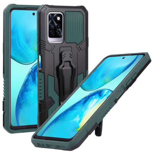 For Infinix Note 10 Pro Armor Warrior Shockproof PC + TPU Phone Case(Green) - Infinix Cases by buy2fix | Online Shopping UK | buy2fix